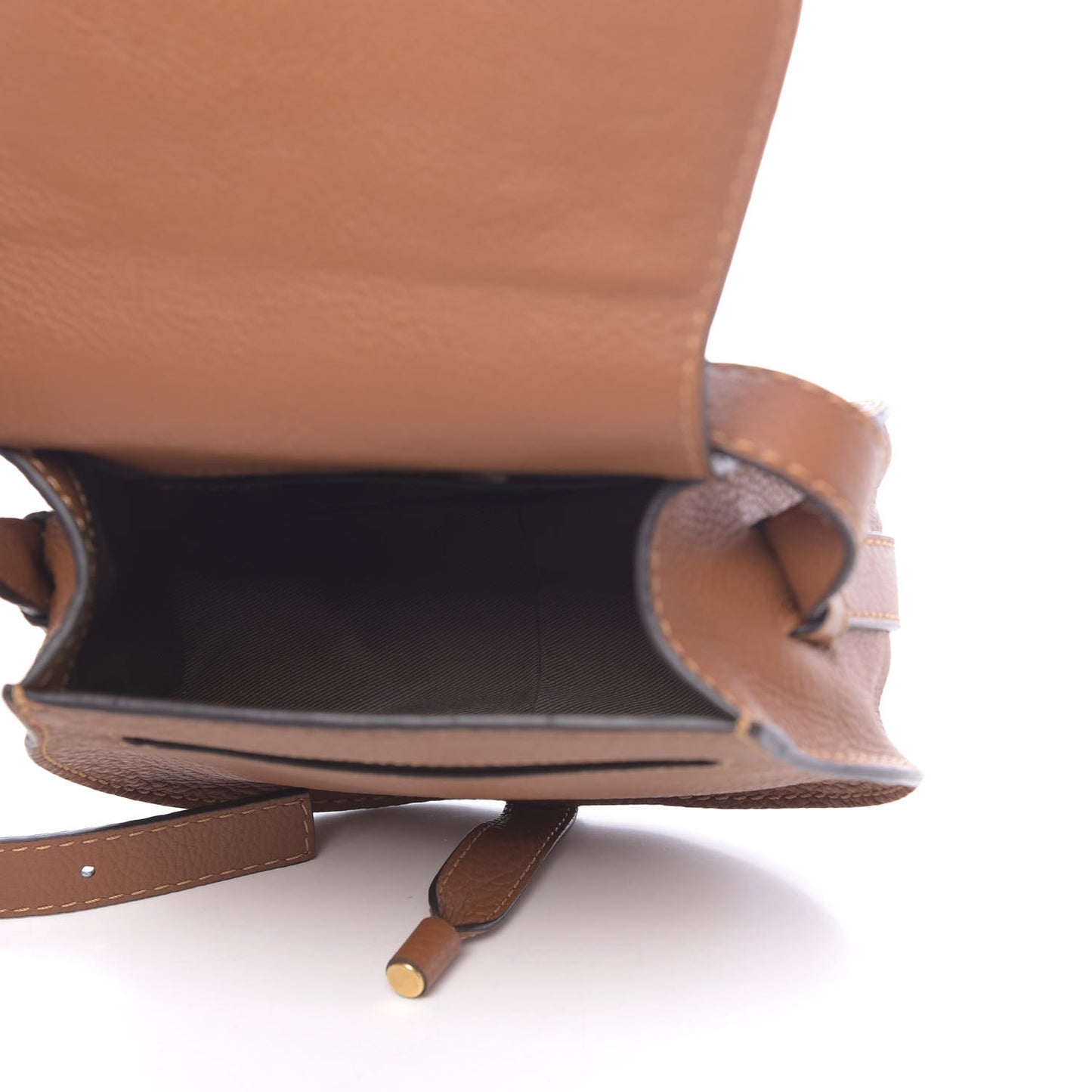 Calfskin Mini Marcie Round Crossbody Bag Tan