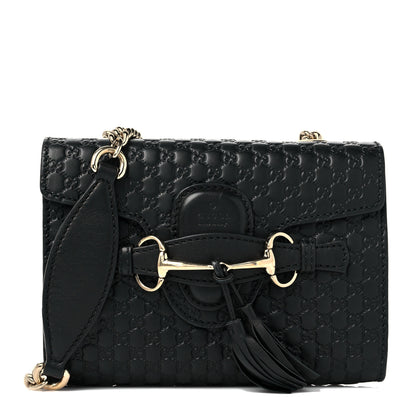 Gucci Microguccissima Mini Emily Shoulder Bag Black 1 of 10