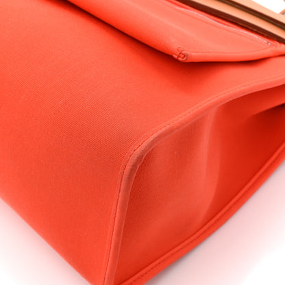 Hermes Toile Vache Hunter Herbag Zip 31 PM Orange Natural Orange Natural 17 of 21