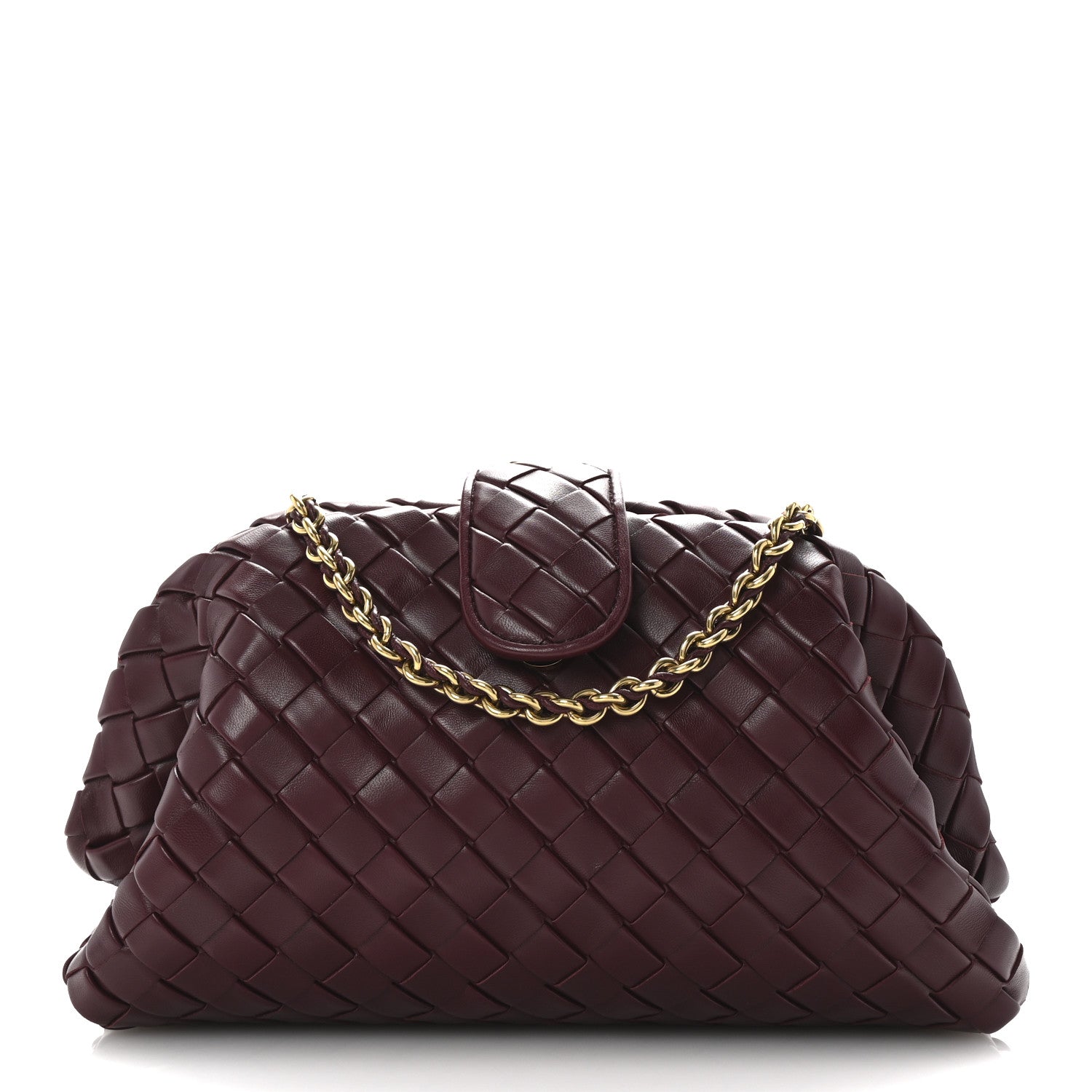 Bottega Veneta Nappa Intrecciato Teen The Lauren 1980 Clutch With Chain Barolo 1 of 11