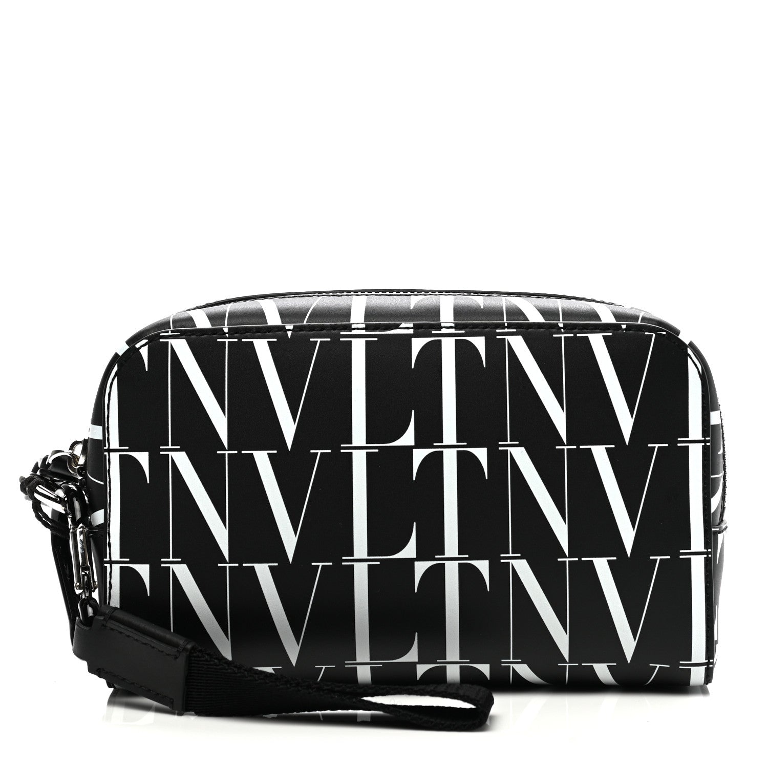 Valentino Garavani Calfskin VLTN Times Wash Bag Black White 1 of 6