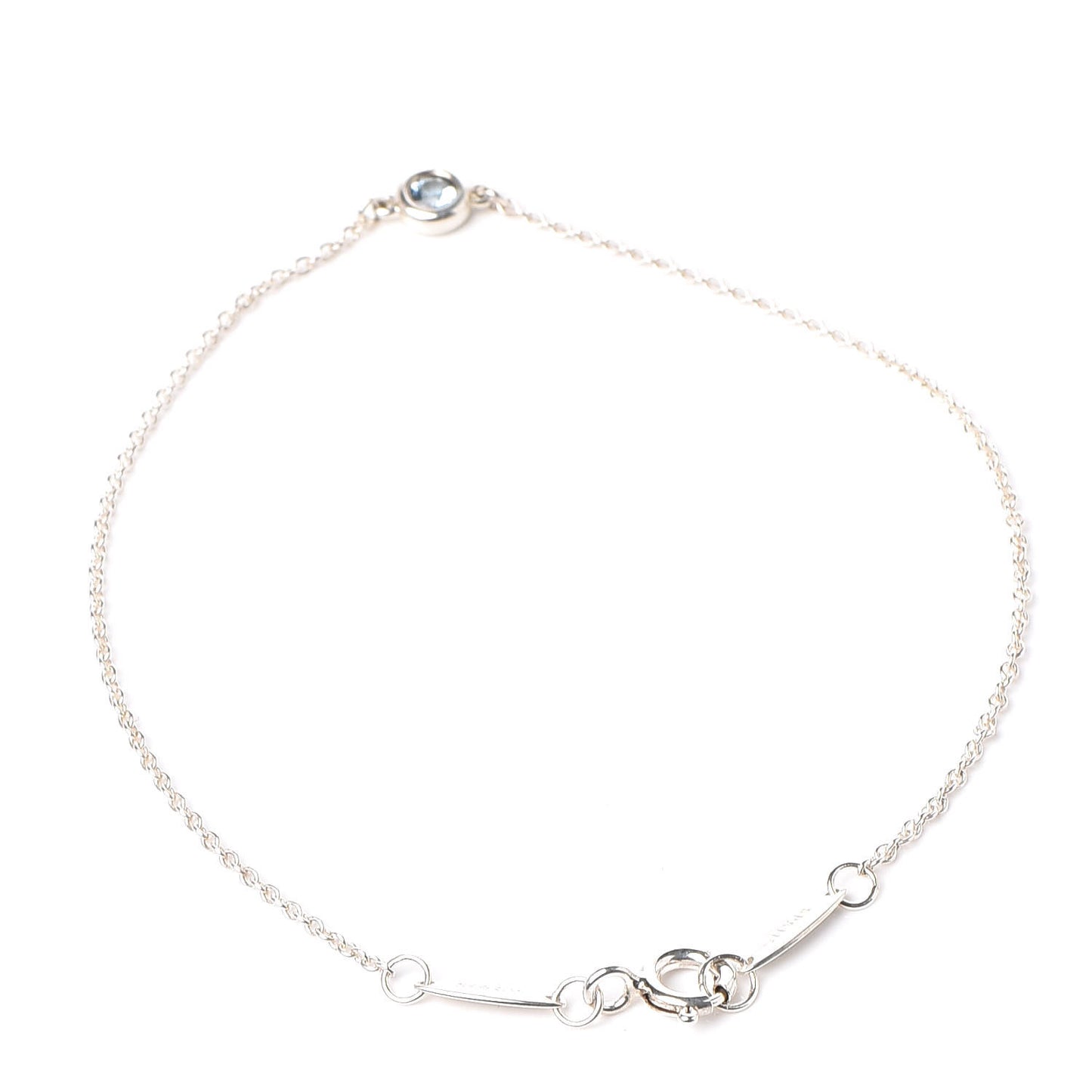 Sterling Silver Aquamarine Elsa Peretti Color By The Yard Bracelet