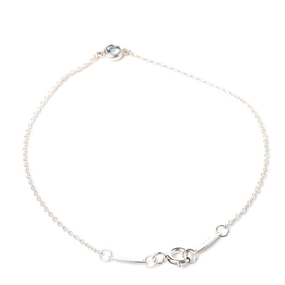 Tiffany Sterling Silver Aquamarine Elsa Peretti Color By The Yard Bracelet 3 of 8