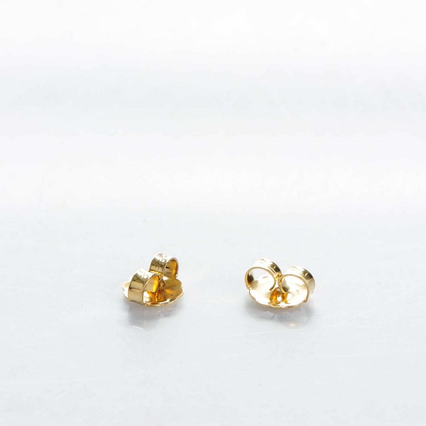 18K Yellow Gold Diamond Crossover Medium Hoop Earrings