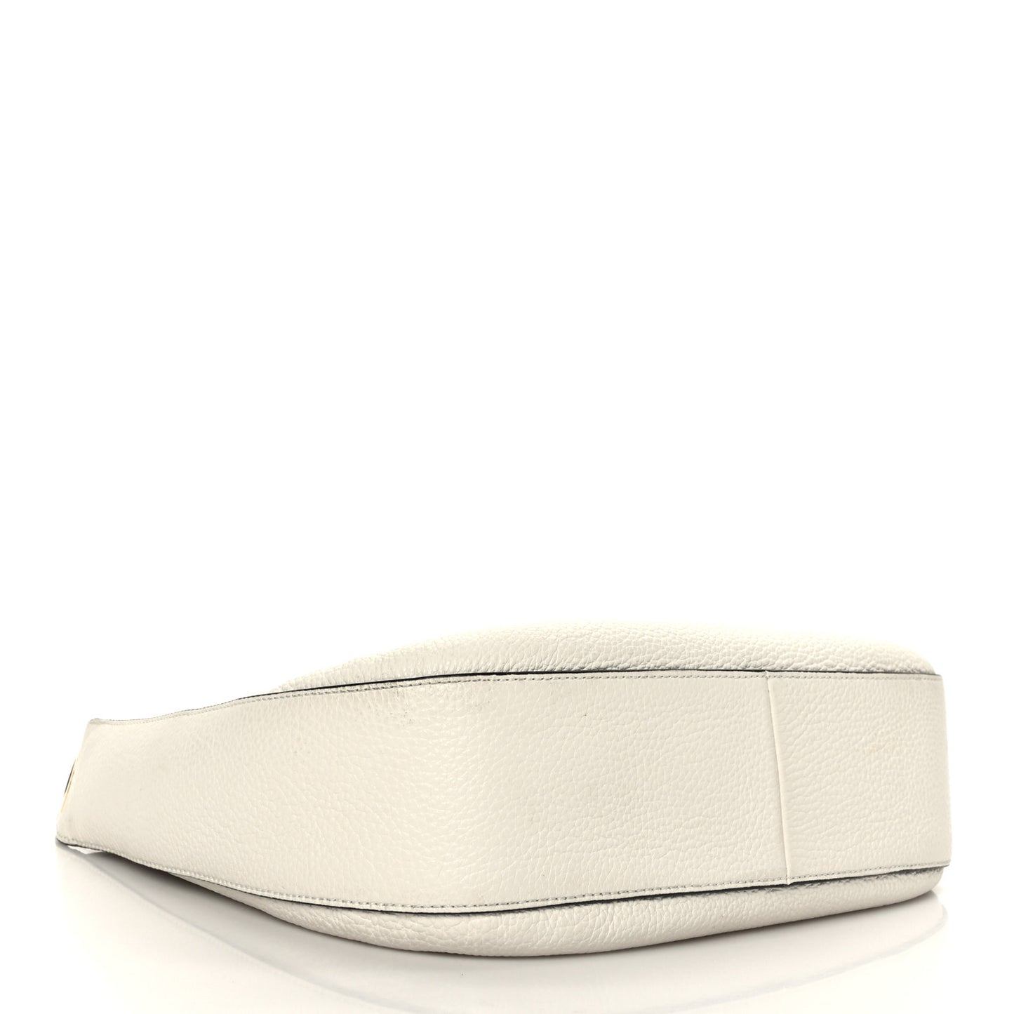 Vitello Daino Zippered Messenger Hobo White