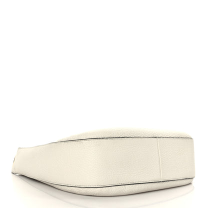 Prada Vitello Daino Zippered Messenger Hobo White 4 of 8