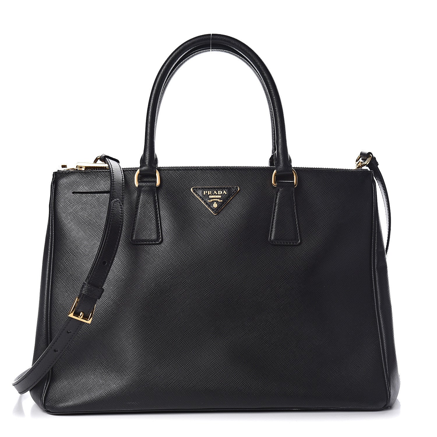 Prada Saffiano Medium Galleria Double Zip Tote Black 1 of 18