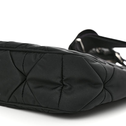 Prada Re-Nylon Triangle Padded Patchwork Shoulder Bag Black 11 of 11