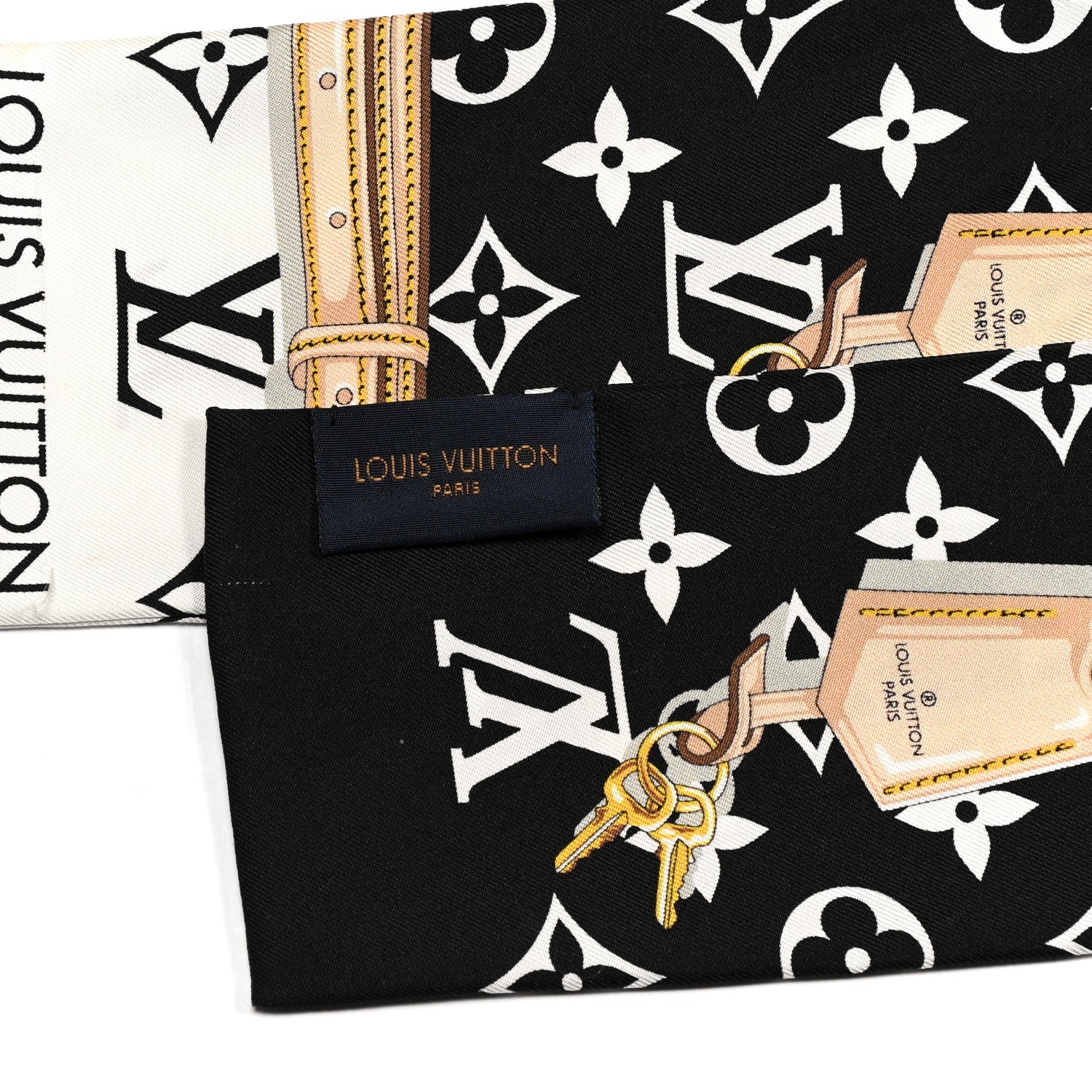 Louis Vuitton Silk Monogram Confidential Bandeau Black 3 of 4