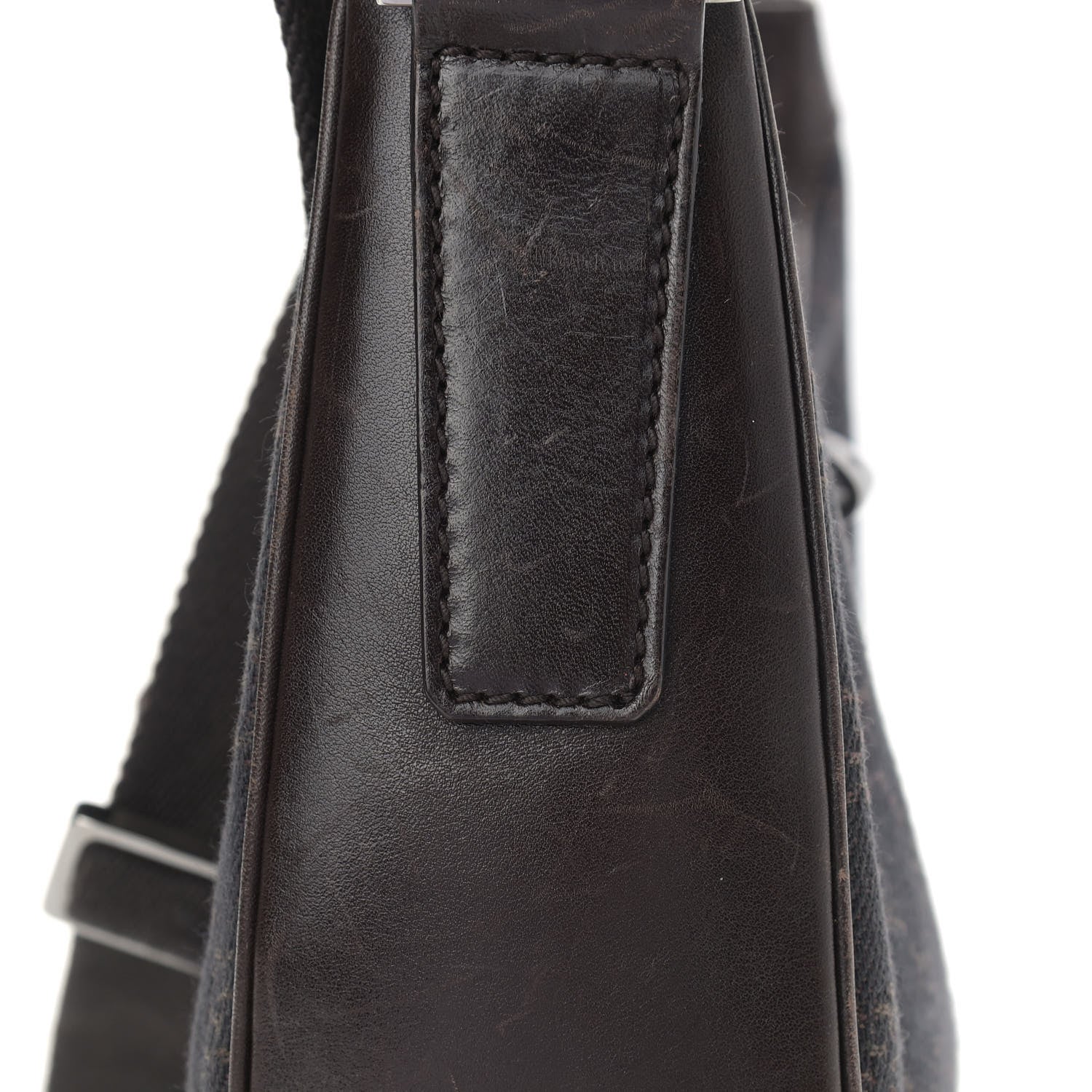 Gucci Denim Monogram Shoulder Bag Brown 16 of 18