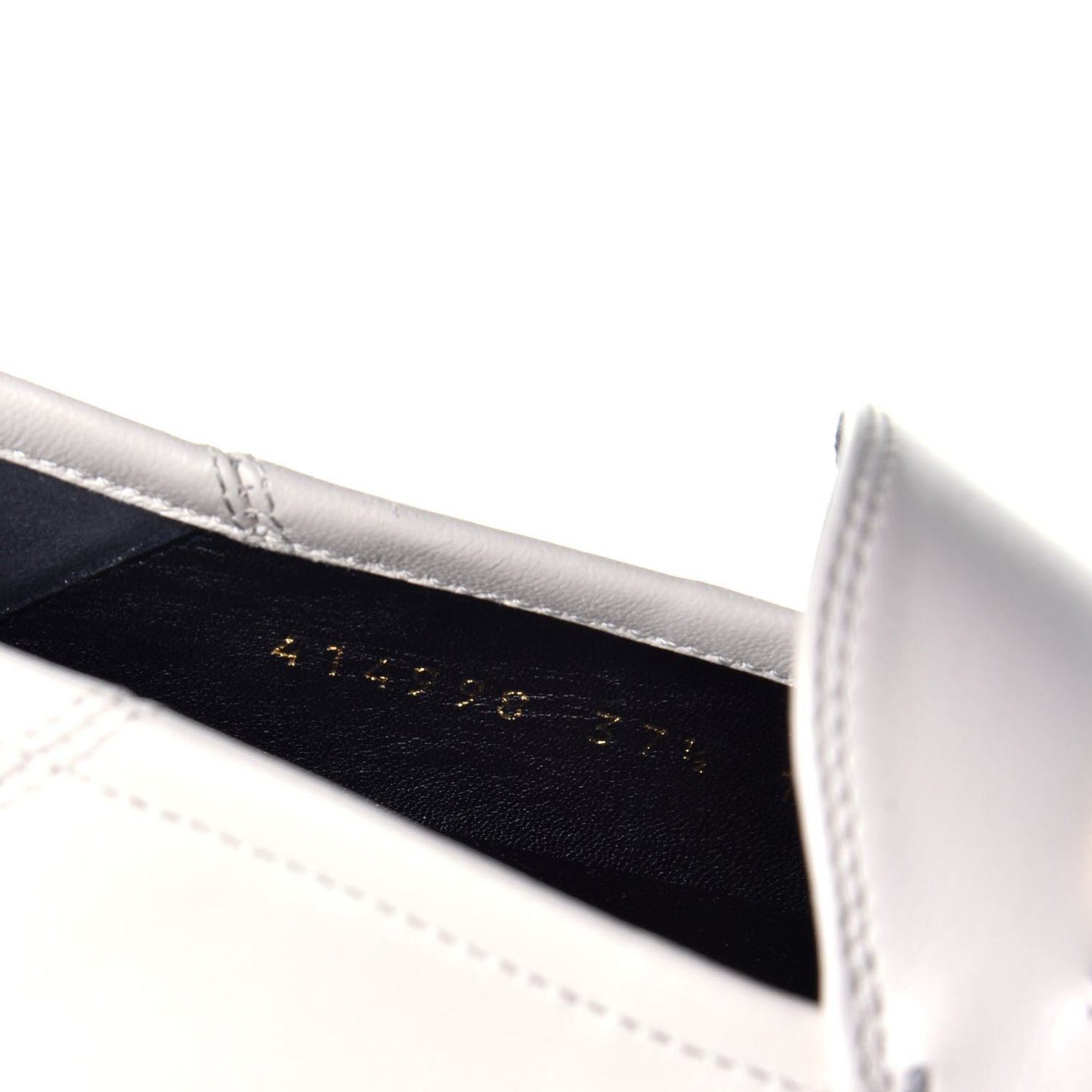 Lambskin Womens Brixton Horsebit Loafers 37.5 Mystic White