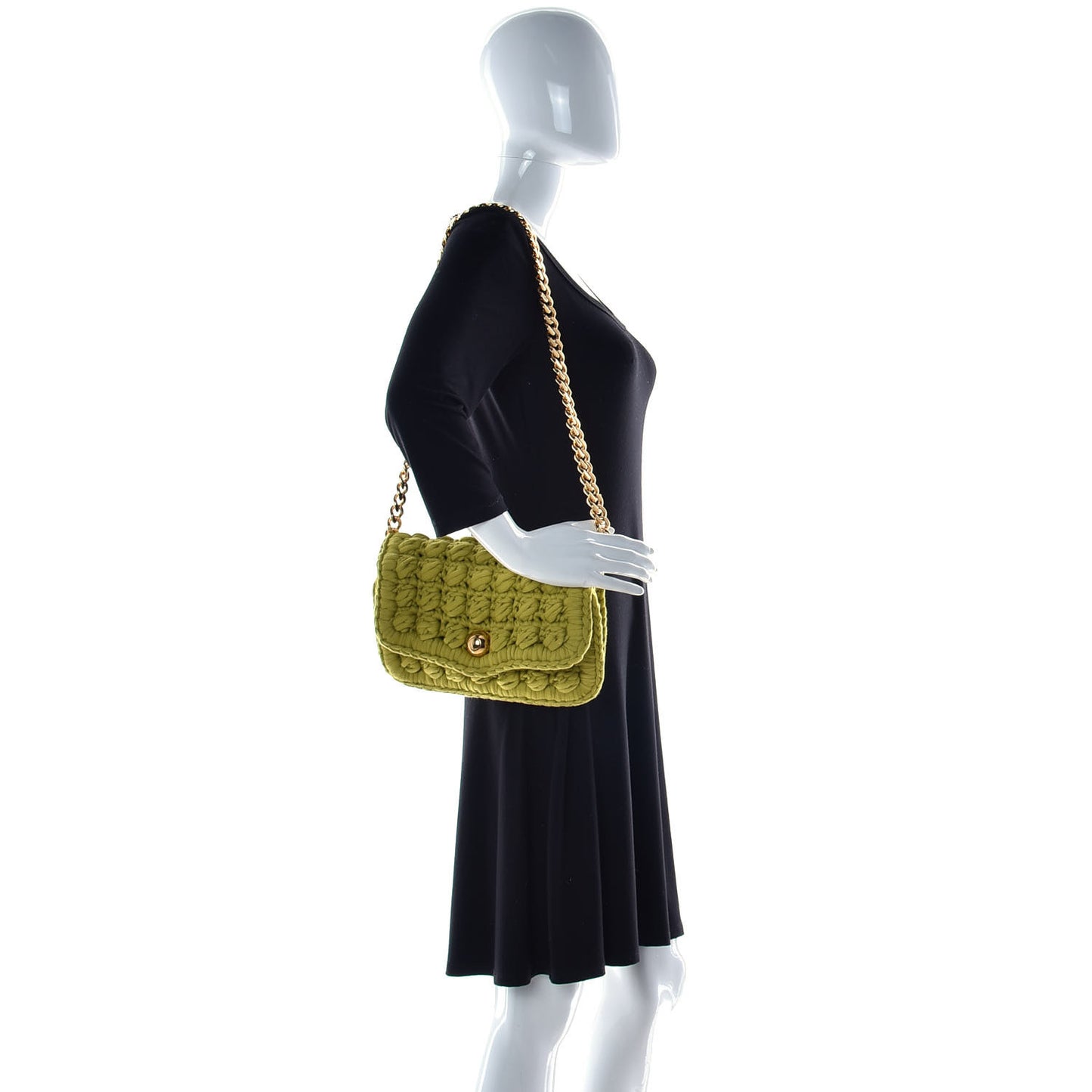 Jersey Crochet Shoulder Bag Kiwi
