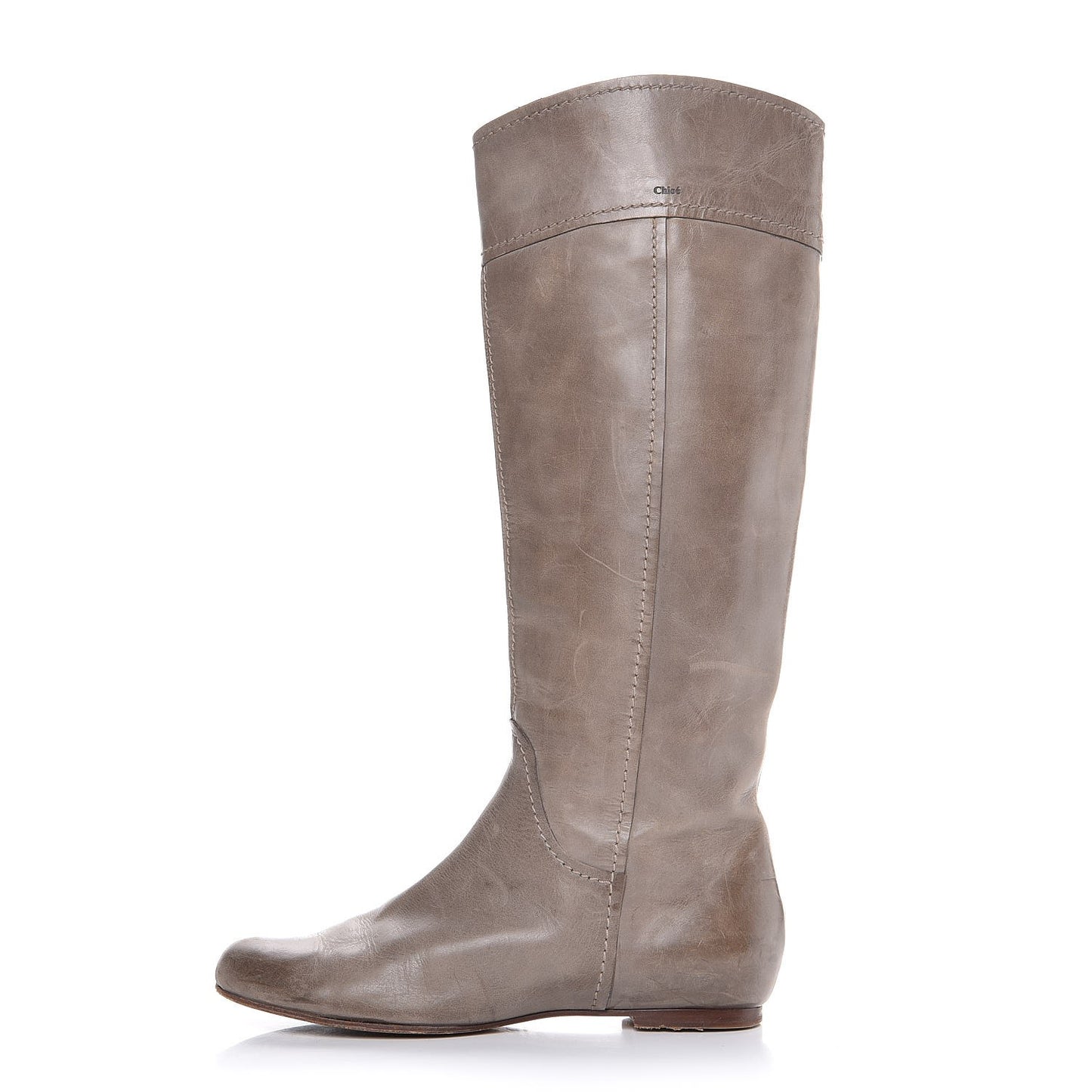 Calfskin Heloise Tall Riding Boots 40.5 Grey