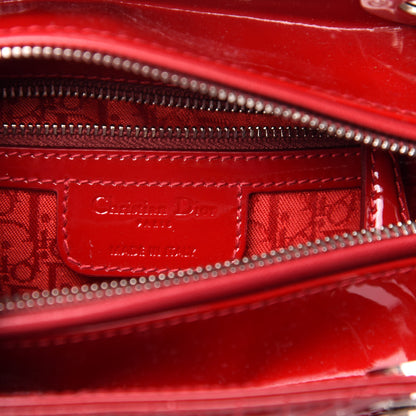 Christian Dior Patent Cannage Medium Lady Dior Red 6 of 11
