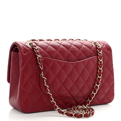 Chanel Lambskin Quilted Medium Double Flap Burgundy 3 of 10