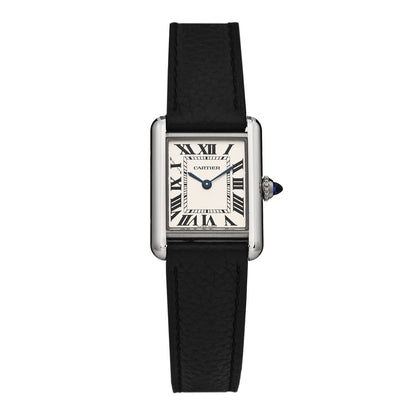 Cartier Stainless Steel Calfskin 22mm Must de Cartier Tank Quartz Watch 1 of 5