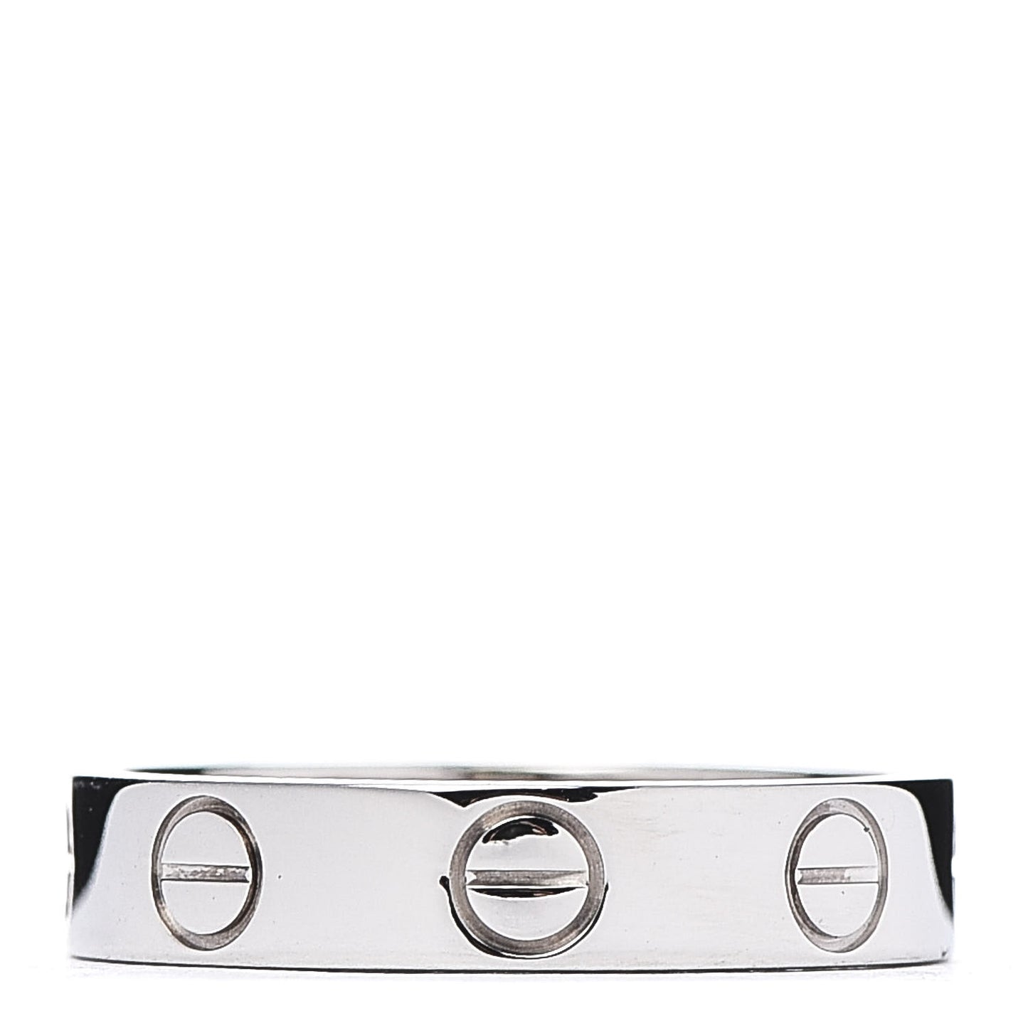 18K White Gold 3.5mm LOVE Wedding Band Ring 46 3.75
