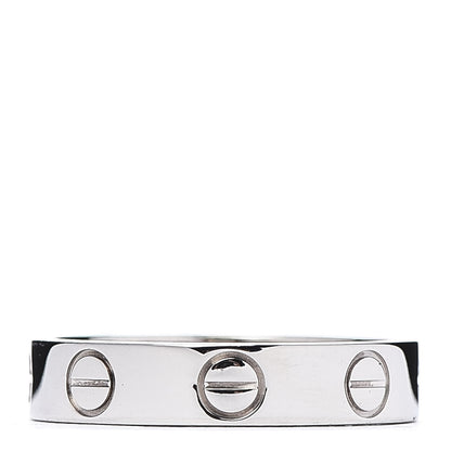 Cartier 18K White Gold 3.5mm LOVE Wedding Band Ring 46 3.75 3 of 4