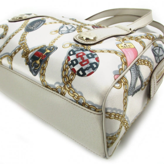 Gucci Satin Chain Print Charmy Boston w Wallet 5 of 17