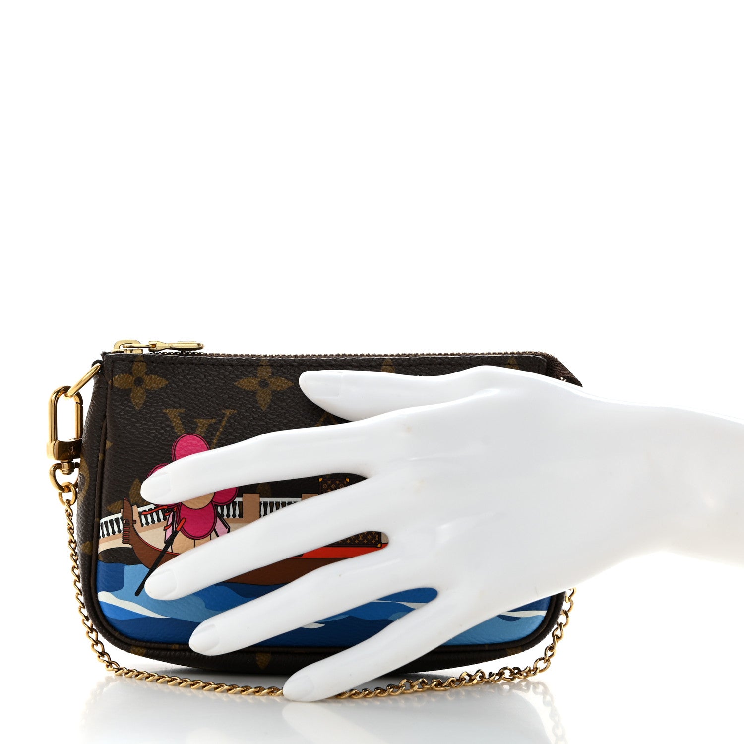 Louis Vuitton Monogram 2019 Christmas Animation Mini Venice Pochette Accessories Blue 2 of 7