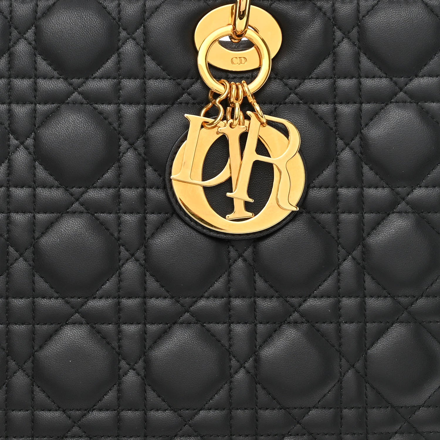 Christian Dior Lambskin Cannage Large Lady Dior Black 8 of 12