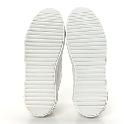 Louis Vuitton Calfskin Monogram Debossed Time Out Sneakers 38 White 5 of 8