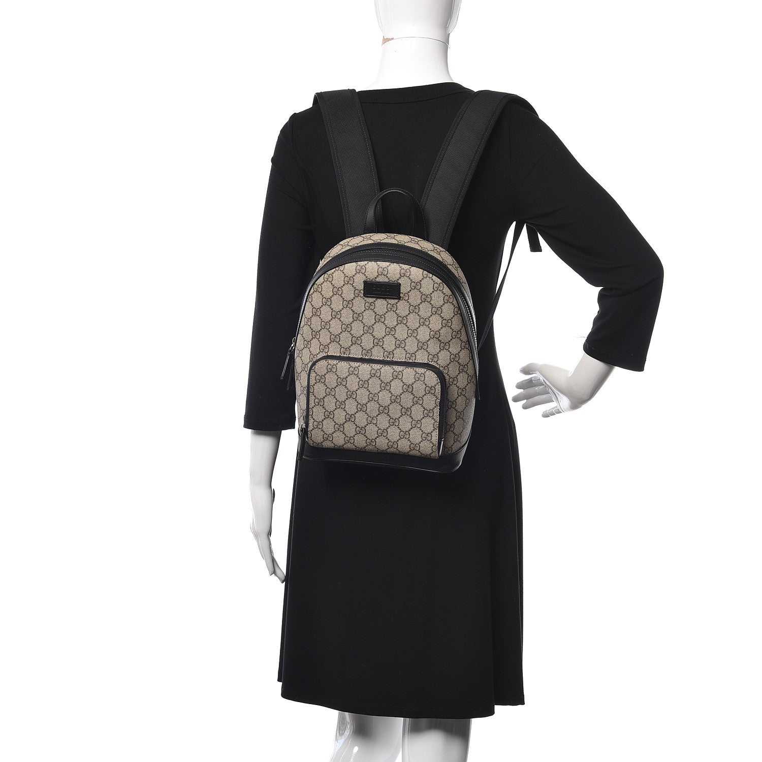 Gucci GG Supreme Monogram Small Eden Day Backpack Black 2 of 11