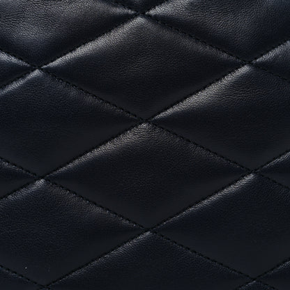 Saint Laurent Lambskin Quilted Lolita Cosmetic Pouch Navy 8 of 10