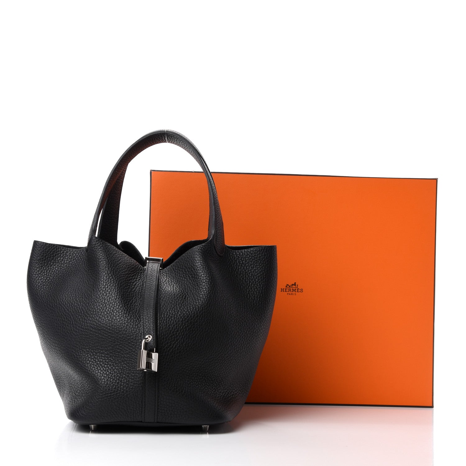 Hermes Taurillon Clemence Picotin Lock 22 MM Black 11 of 11