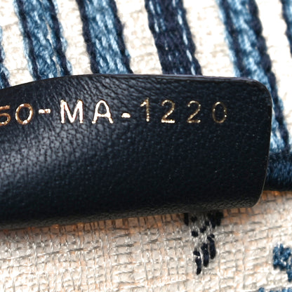Christian Dior Canvas Embroidered Large Palm Tree Toile De Jouy Book Tote Blue Multicolor 10 of 11