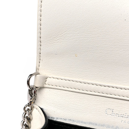 Christian Dior Lambskin Sequin Baby Diorama Flap Bag White 8 of 12