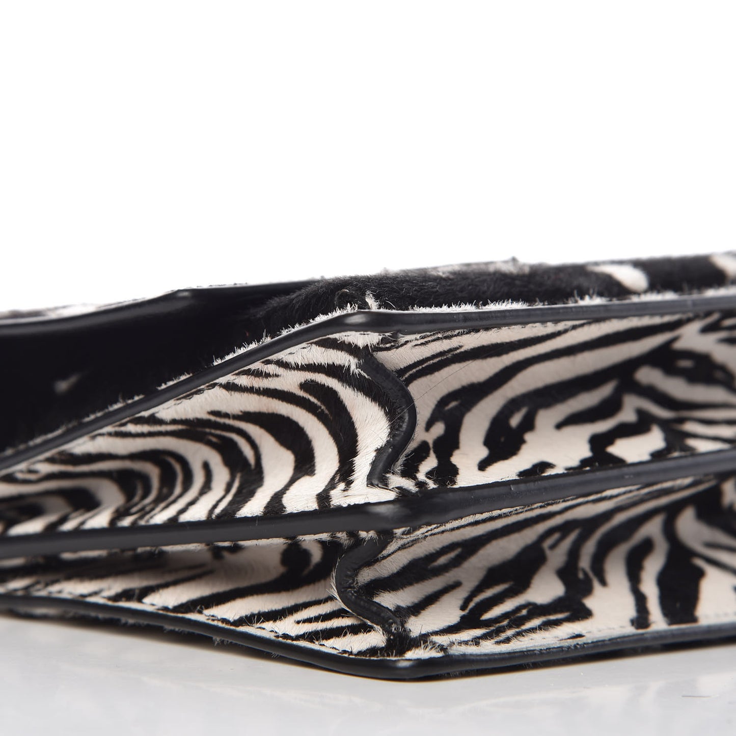 Calf Hair Animal Print Small Monogram Sunset Shoulder Bag