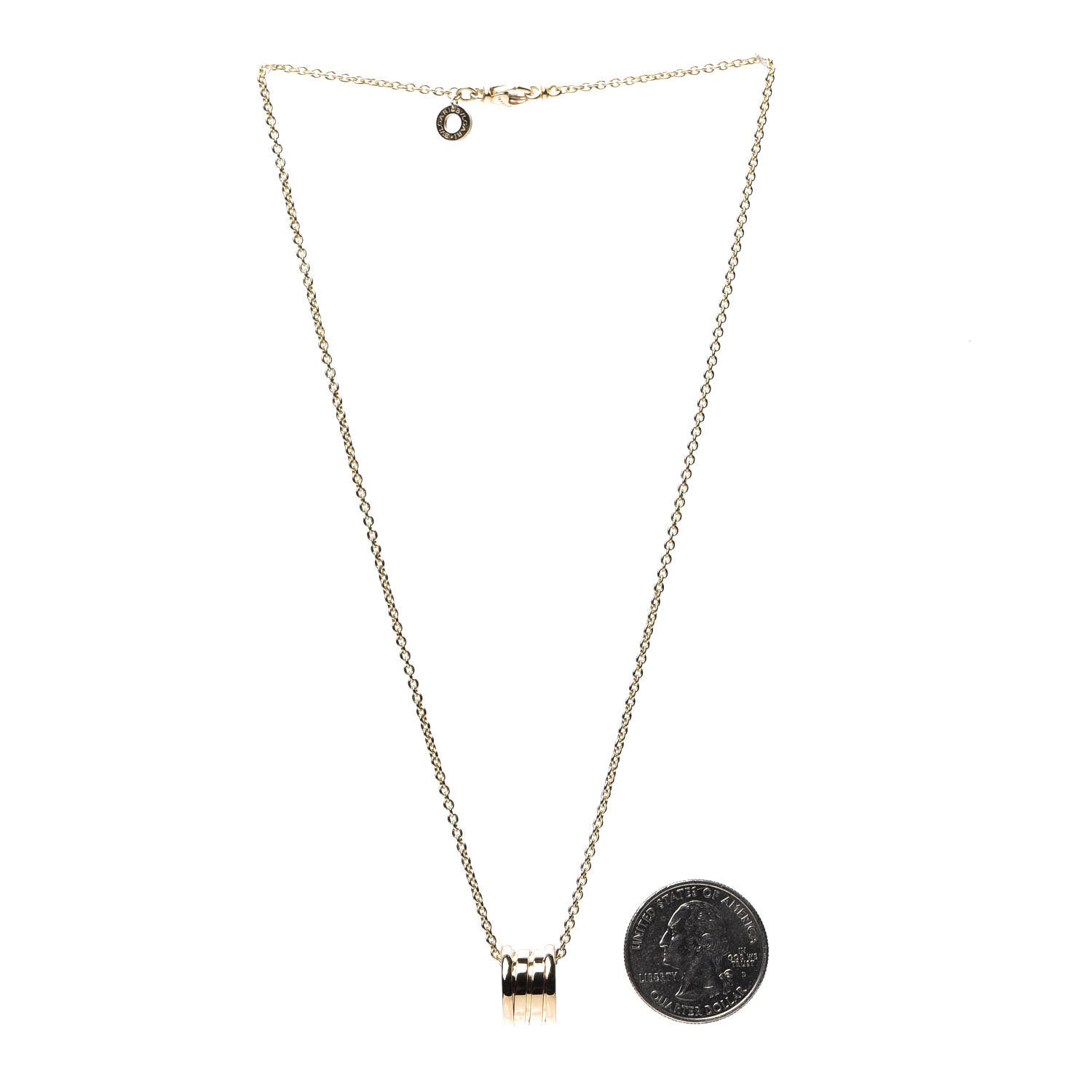 Bulgari 18K Yellow Gold B.Zero1 Pendant Necklace 3 of 7