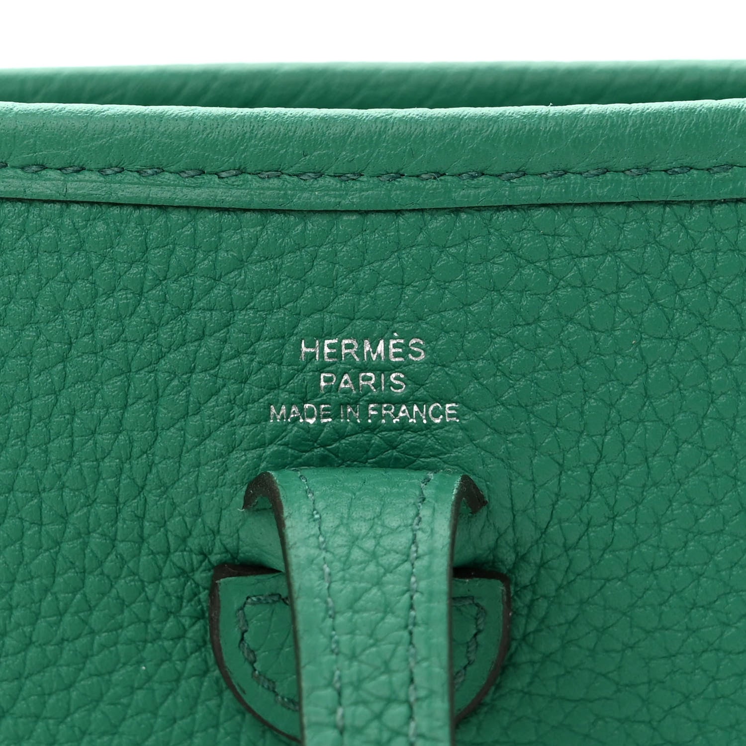 Hermes Taurillon Clemence Evelyne TPM Vert Jade 5 of 10