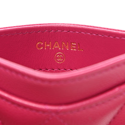 Chanel Caviar Quilted Card Holder Fuchsia 6 of 9