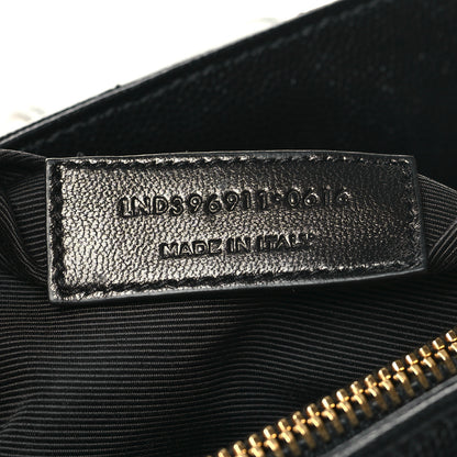Saint Laurent Grain De Poudre Matelasse Chevron Monogram Shopping Bag Black 8 of 11
