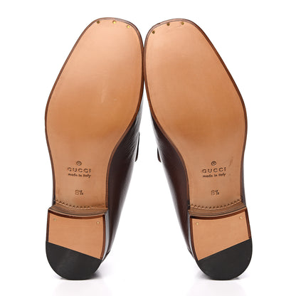 Gucci Goatskin Mens Horsebit Loafers 8.5 Brown 8 of 9