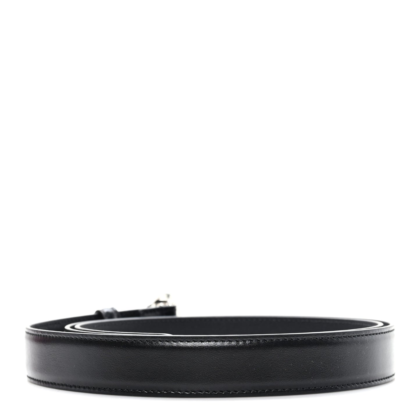 Plutone Calfskin Interlocking G 25mm Belt 105 42 Black