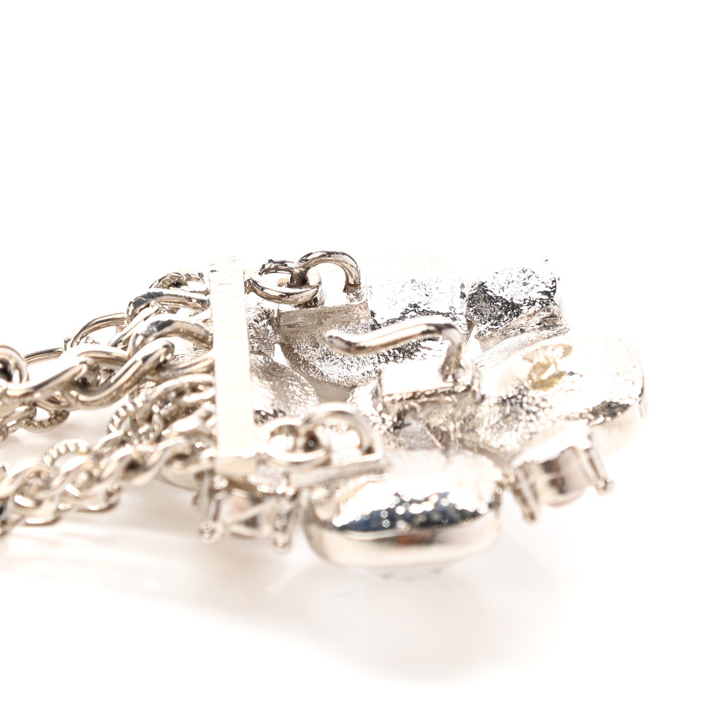 Crystal CC Multi Strand Chain Belt Silver