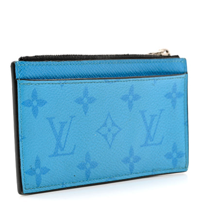 Louis Vuitton Taigarama Coin Card Holder Blue Lagoon 2 of 6