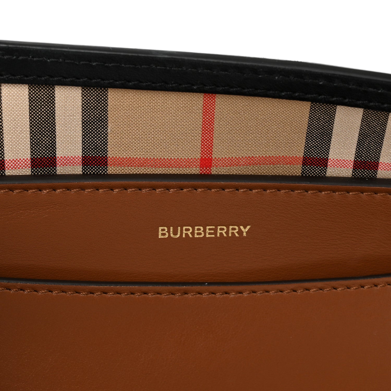 Burberry Smooth Calfskin Triple Stud Small Belt Bag Black Tan 5 of 9
