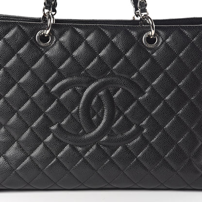 Chanel Caviar Quilted XL Grand Shopping Tote GST Black 8 of 10