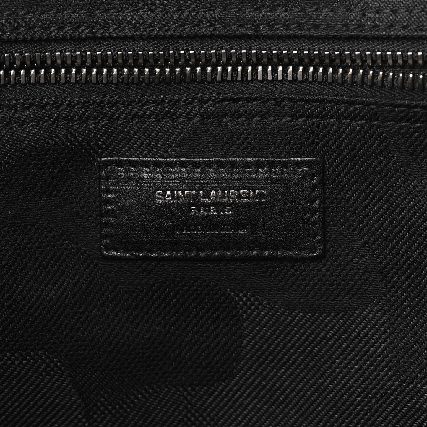 Linen Calfskin Rive Gauche Tote Black