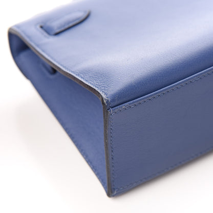 Hermes Swift Kelly Pochette Clutch Bleu Brighton 23 of 31