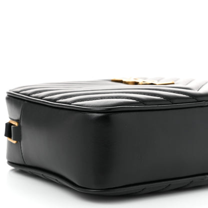 Saint Laurent Calfskin Matelasse Monogram Lou Camera Bag Black 9 of 10