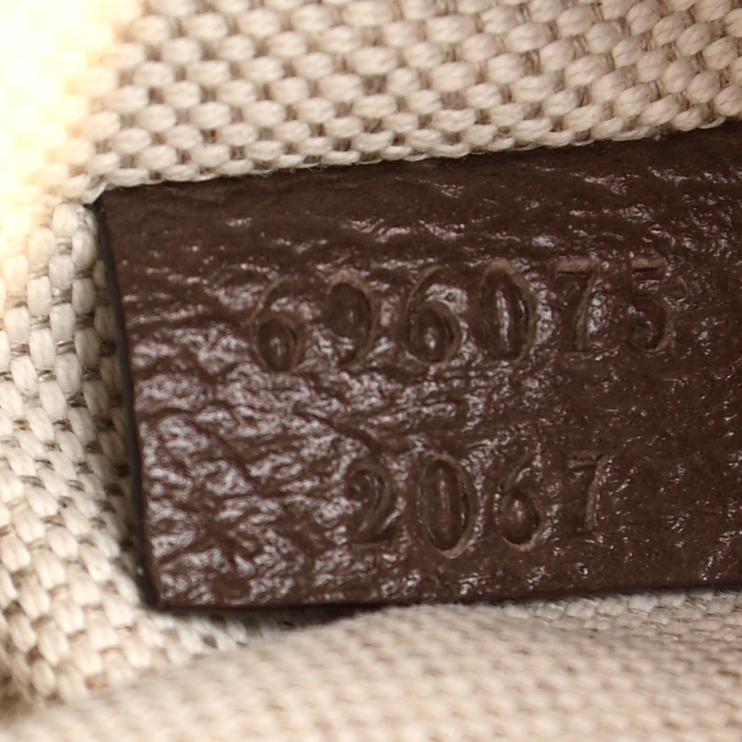 Monogram Jumbo GG Textured Dollar Calfskin Web Mini Crossbody Bag Camel Ebony New Acero