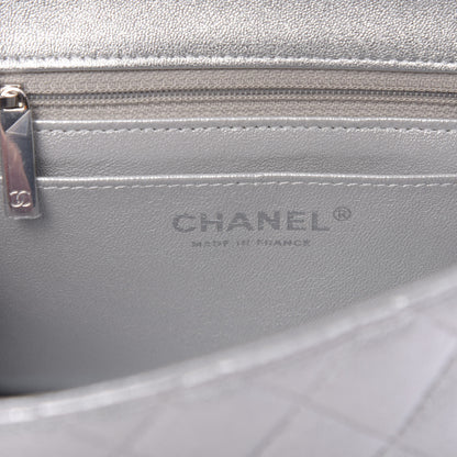 Chanel Metallic Lambskin Quilted Mini Square Flap Silver 8 of 10