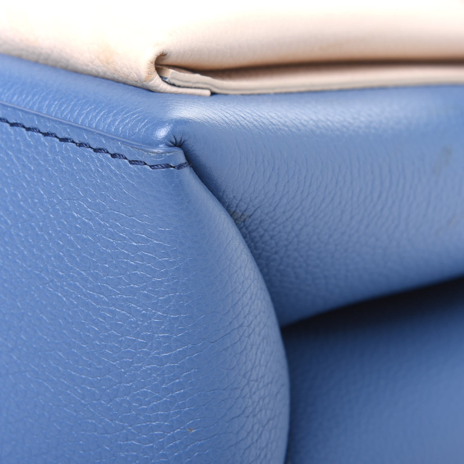Louis Vuitton Soft Calfskin My Lockme Top Handle Blue Jean Creme 12 of 19