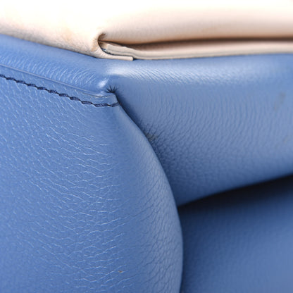 Louis Vuitton Soft Calfskin My Lockme Top Handle Blue Jean Creme 12 of 19