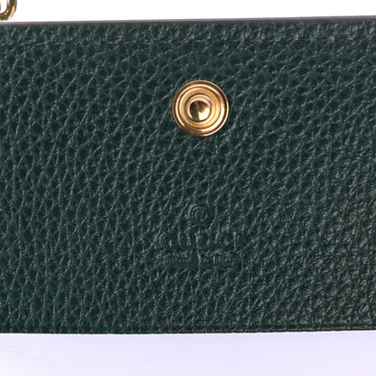 Gucci Grainy Calfskin Zumi Chain Card Case Wallet Vintage Green 6 of 7